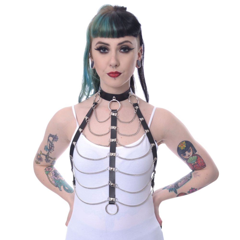 Poizen Industries - VIDA Harness - Black/Silver coloured